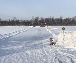 Открыто движение по ледовой переправе через р. Бирюса в Тайшетском районе